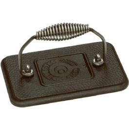 Grill Press, Seasoned Cast Iron, 6-3/4 x 4-1/2-In.