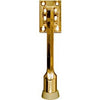 Doorstop, Wall-Mount, Kick-Down, Bright Brass, 5-In.