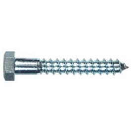 Hex Head Lag Bolt, Zinc, 3/8 x 6-In., 50-Ct.