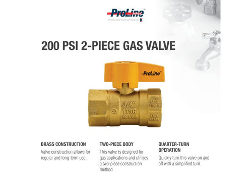 BK Products ProLine Brass Gas Valve