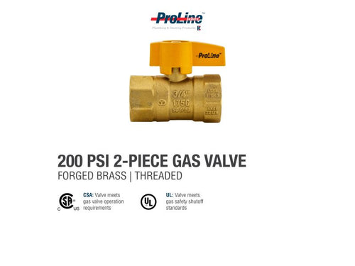 BK Products ProLine Brass Gas Valve