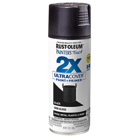 Rust-Oleum 12oz 2X Painter's Touch® Ultra Cover® Semi Gloss Spray Paint (12 oz, Semi-Gloss Black)