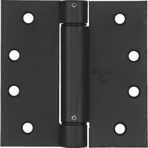 National 4 In. Oil Rubbed Bronze Square Spring Door Hinge