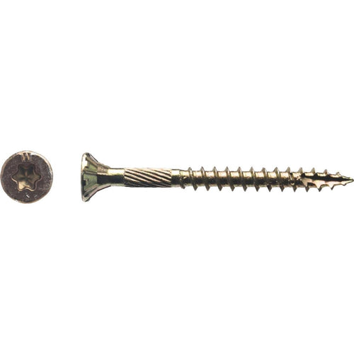 Big Timber #8 x 1-3/4 In. Yellow Zinc Flat Head Wood Screw (172 Ct., 1 Lb.)