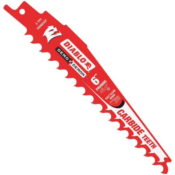 Diablo Demo Demon 6 In. 3 TPI Carbide Pruning Reciprocating Saw Blade