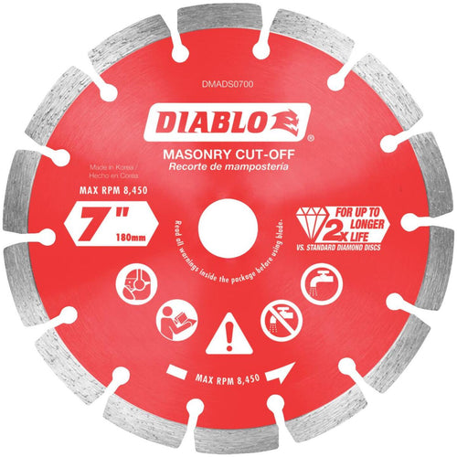 Diablo 7 In. Segmented Rim Dry/Wet Cut Diamond Blade