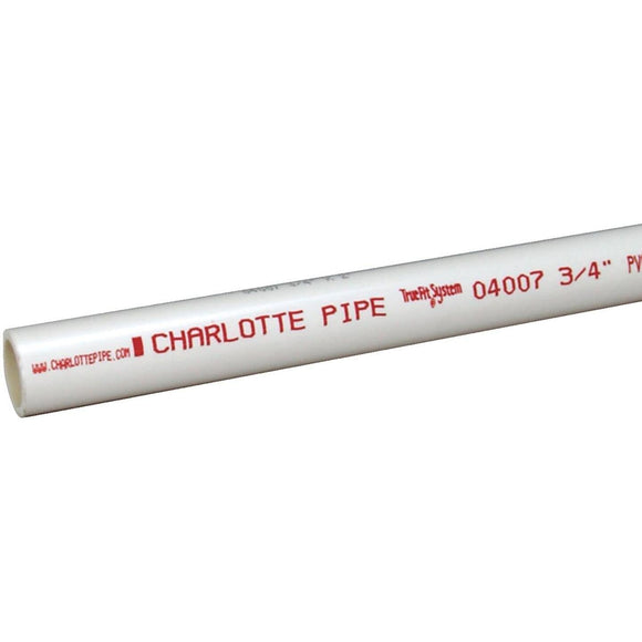 Charlotte Pipe 3/4 In. x 10 Ft. Cold Water Schedule 40 PVC Pressure Pipe