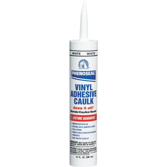 Phenoseal 10 Oz. White Vinyl Adhesive Caulk