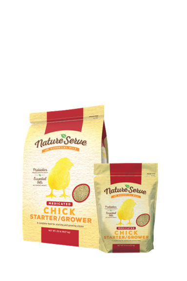 NatureServe Medicated Chick Starter and Grower Feed (20 LB)