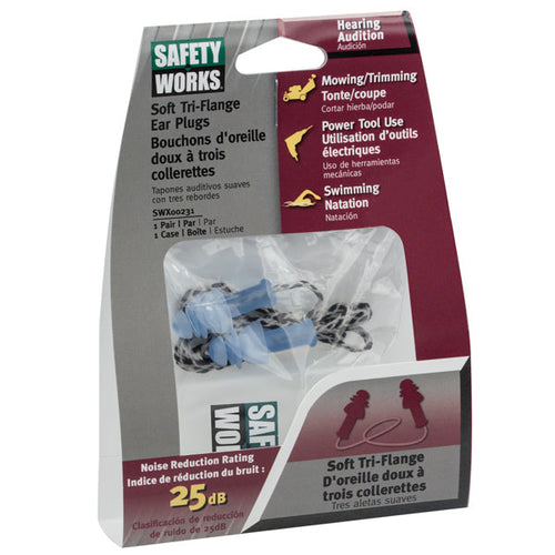 Safety Works Tri-Flange Ear Plugs (1 pair)