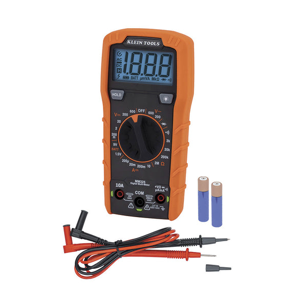 Klein Tools Digital Multimeter, Manual-Ranging, 600V MM325 (600V)