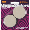 Magic Sliders 2 In. Round Oatmeal Self-Adhesive Heavy-Duty Furniture Pad (8-Pack)
