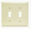 Pass & Seymour Toggle Switch Openings, Two Gang, Ivory