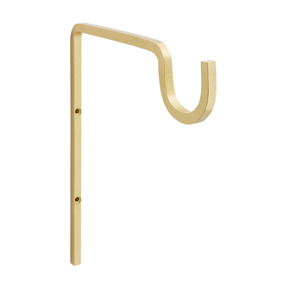 National Hardware Long Utility Wall Hook 9-in, Brushed Gold