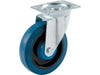 Shepherd 4-Inch Swivel Plate Elastic Blue Rubber Caster, 265-lb Load Capacity