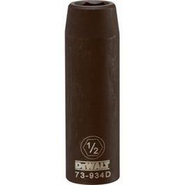SAE Deep Impact Socket, 6-Point, Black Oxide, 1/2-In. Drive, 1/2-in.