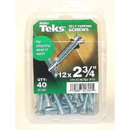 Self-Tapping Screws, #12 x 2.75-In., 40-Ct.