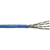 Solid Bare Copper Wire, CMR, Blue, 500-Ft.