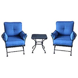 Uptown 3-Pc. Chat Set, Steel Spring Rocker Chairs