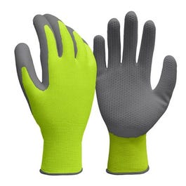 Work Gloves, Latex Honeycomb, Hi-Viz Yellow, Men's XL