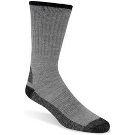 Work Socks, Gray, Men's Medium, 2-Pk.