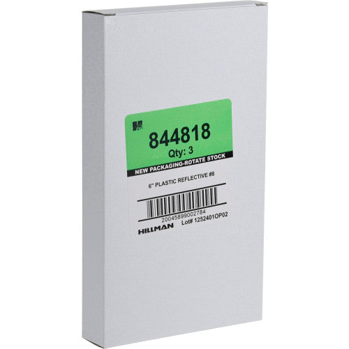 Hillman Black & Silver Reflective Plastic House Number 8