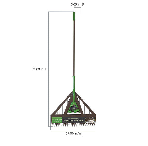 Ames Dual Tine Poly Leaf Rake with Hand Rake