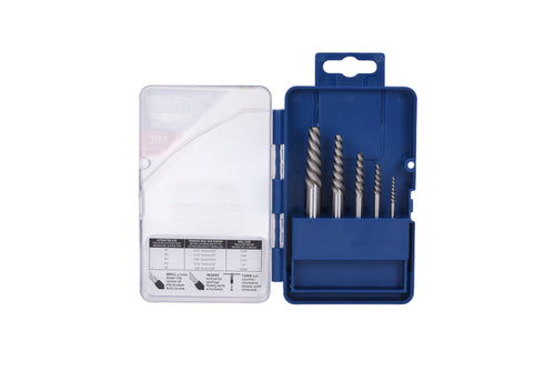 Century Drill And Tool 5 Piece Spiral Screw Extractor Set