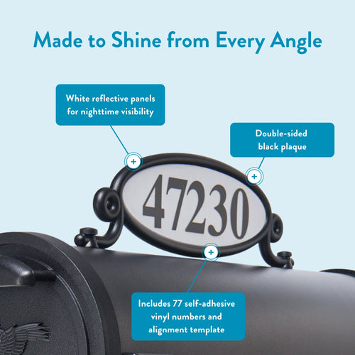Architectural Mailboxes Reflective Address Number Plaque