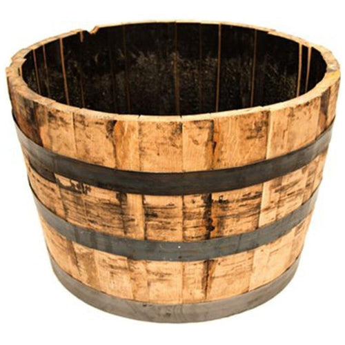 HALF OAK WHISKEY BARREL PLANTER